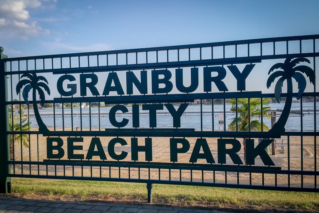 Granbury Beach Park on Lake Granbury, Texas