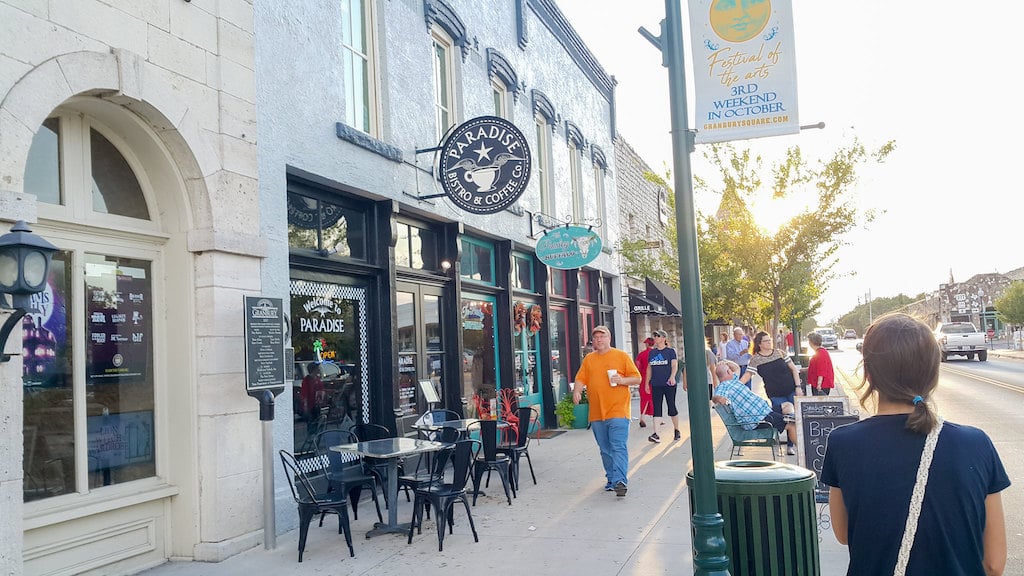 Paradise Coffee Shop in Granbury Town Square